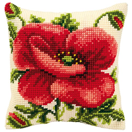 Vervaco Oriental Poppy Cushion Cross Stitch Kit