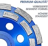S&R 125mm Diamond Cup Wheel 2-Row Grinding Disc Concrete Granite Masonry Angle view 2