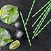 Maxdot Biodegradable Bamboo Print Paper Drinking Straws for Juices, Shakes and Smoothies, Party Supplies (150 Packs)