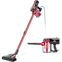 掃除機 17000Pa 600W MooSoo 最強吸引力 1.5kg超軽量 サイクロン式 スティッククリーナー 2Way 5mコード D600＆アクセサリー