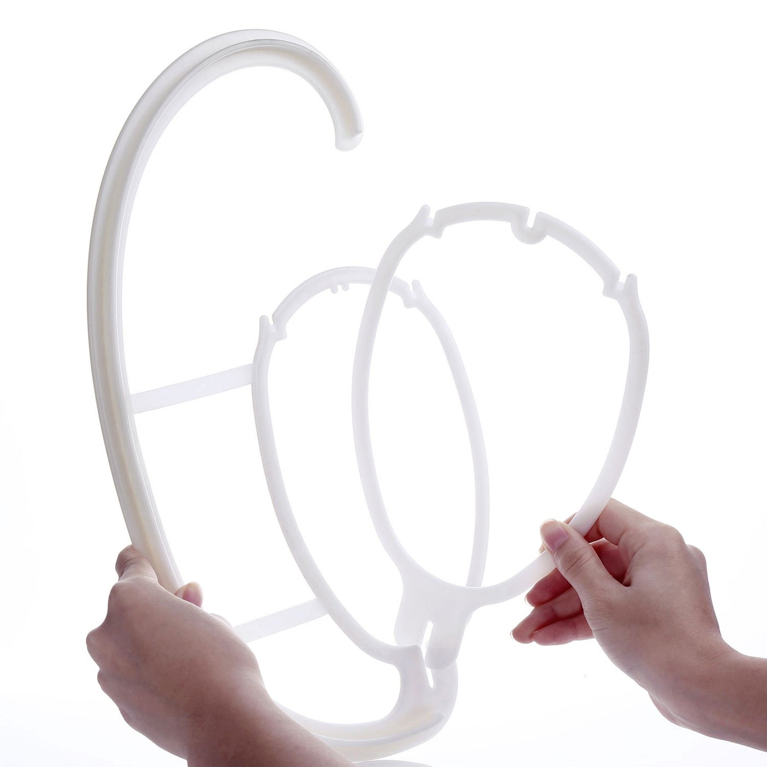 eNilecor 2 Pack Wig Hanger,Collapsible Wig Dryer Stand Hat Cap Holder, Portable Wig Hanging Display Tool(White)