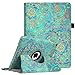 Fintie Rotating Case for iPad 6th / 5th Generation (2018 2017 Model, 9.7 inch), iPad Air 2 (9.7 Inch), iPad Air 1 (9.7 Inch) - 360 Degree Rotating Protective Stand Cover Auto Sleep, Shades of Blue