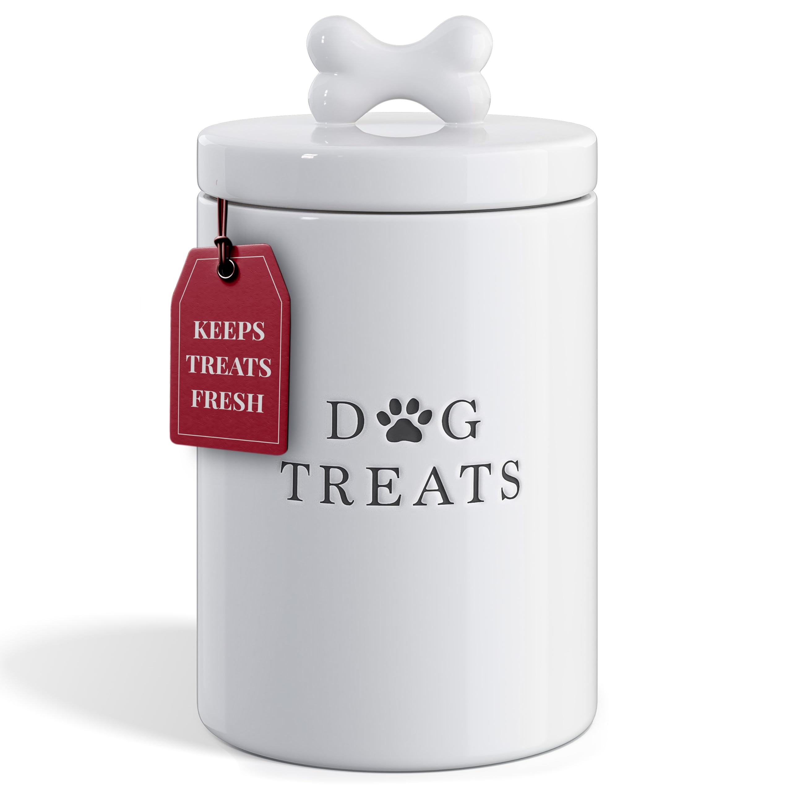Barnyard Designs Large Dog Treat Container Airtight with Lid, Cute ...