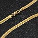 Usstore 1PC Women Men Necklace Fashion Gold Filled Curb Cuban Link Gold Pendant Chain Jewelry Gift (A)