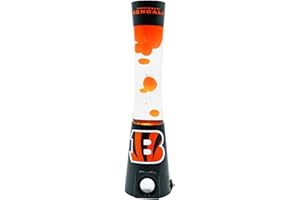 Sporticulture 2-in-1 NFL Team Magma Lamp with Built-in Bluetooth Speaker - 16.5” NFL Team Magma Lamp with Standard Outlet Connection and 30-Watt Bulb (Included) – Cincinnati Bengals