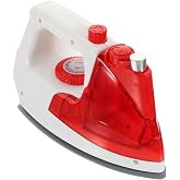 Toyvian Mini Toy Iron, Refillable Water Spray Handheld Iron | Realistic Buttons and Compact Design for Laundry-Themed Displays, Clothing Care Scenes and Housework Role Play