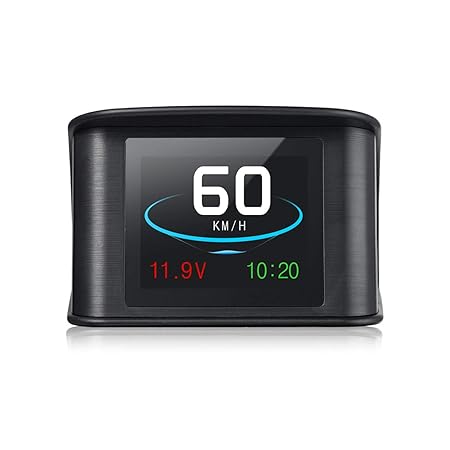 ACBungji HUD Auto KFZ Head Up Display GPS LCD- Anzeige Einfache Und Klar Tacho Geschwindigkeitsmesser KM/H MPH RPM-Alarm Volt