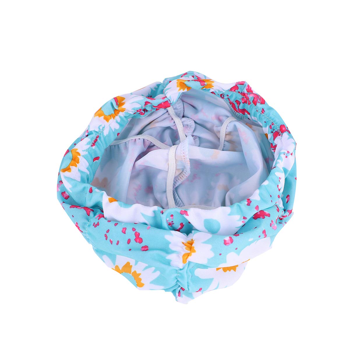 BESPORTBLE Pleated Swimming Cap for Women Lightweight Ear Cover Swim Hat and Comfortable Swim Accessory Stylish Floral Design for Hair and Sun