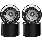 Maxfind 90mm 78A Longboard Wheels, Soft PU Skateboard Wheels, Set of 4 | 90mm Smooth Rollover / Soft 78A PU / 60mm Wide Contact Patch / Rough-Road Comfort / Set of 4