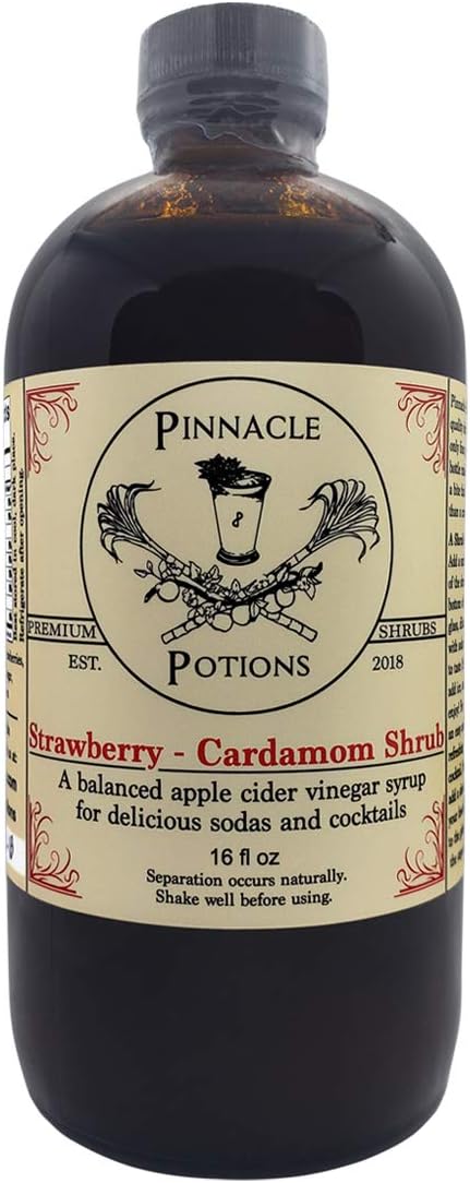 Strawberry & Cardamom Potion - ACV Shrub Fruit Natural Mixer (8oz)