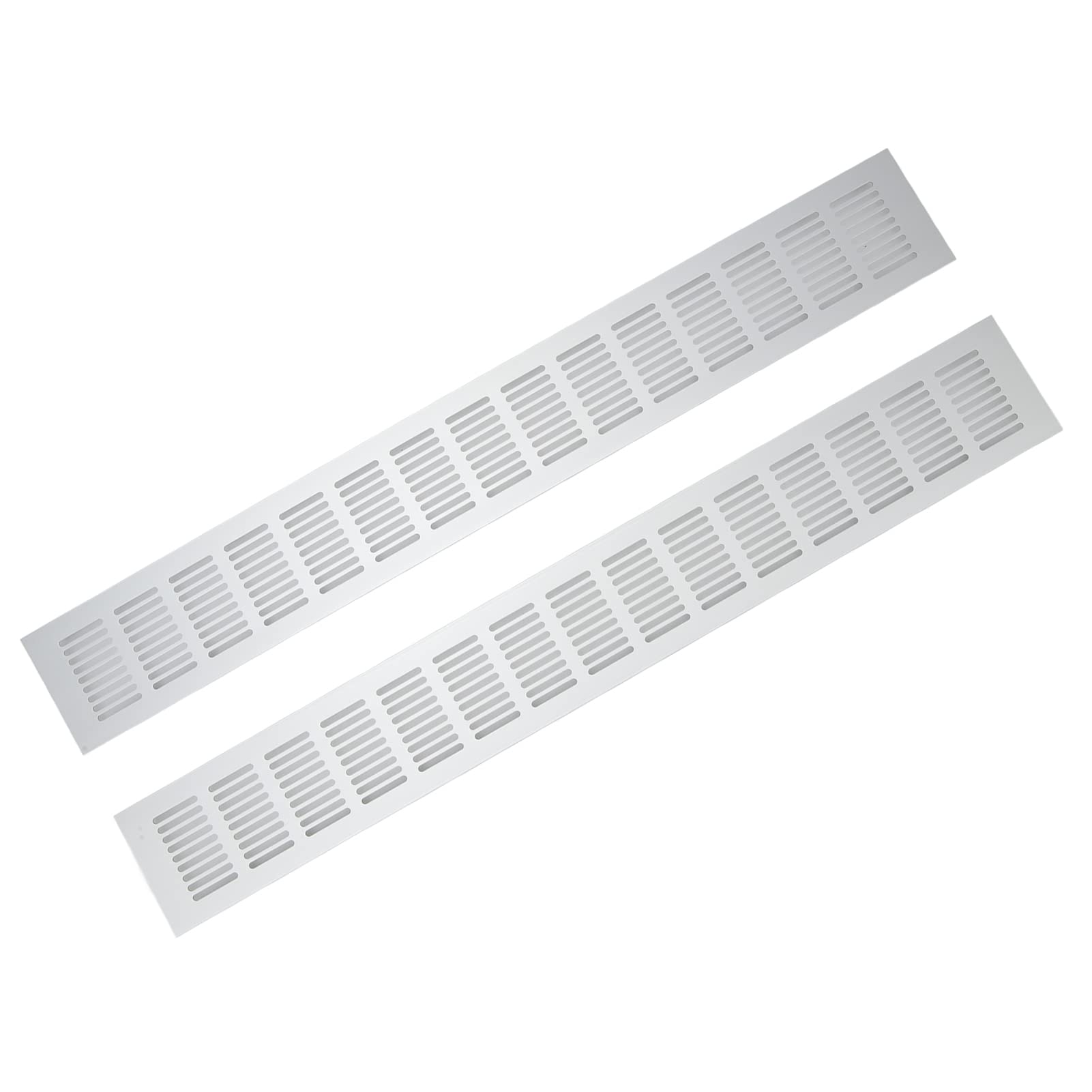 Aluminium Alloy Rectangular Vent Ventilation Grille for Cabinet,Shoe Cabinet,Closet,80x600mm,2 Pieces