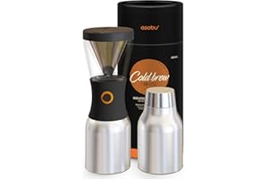asobu Cold Brew Coffee Maker, Award-Winning 40oz Insulated Cold Brew Brewer with Portable Stainless Steel Carafe – No.1 Europe Coffee Fest Winner, Leakproof, BPA-Free, Keeps Cold 24H