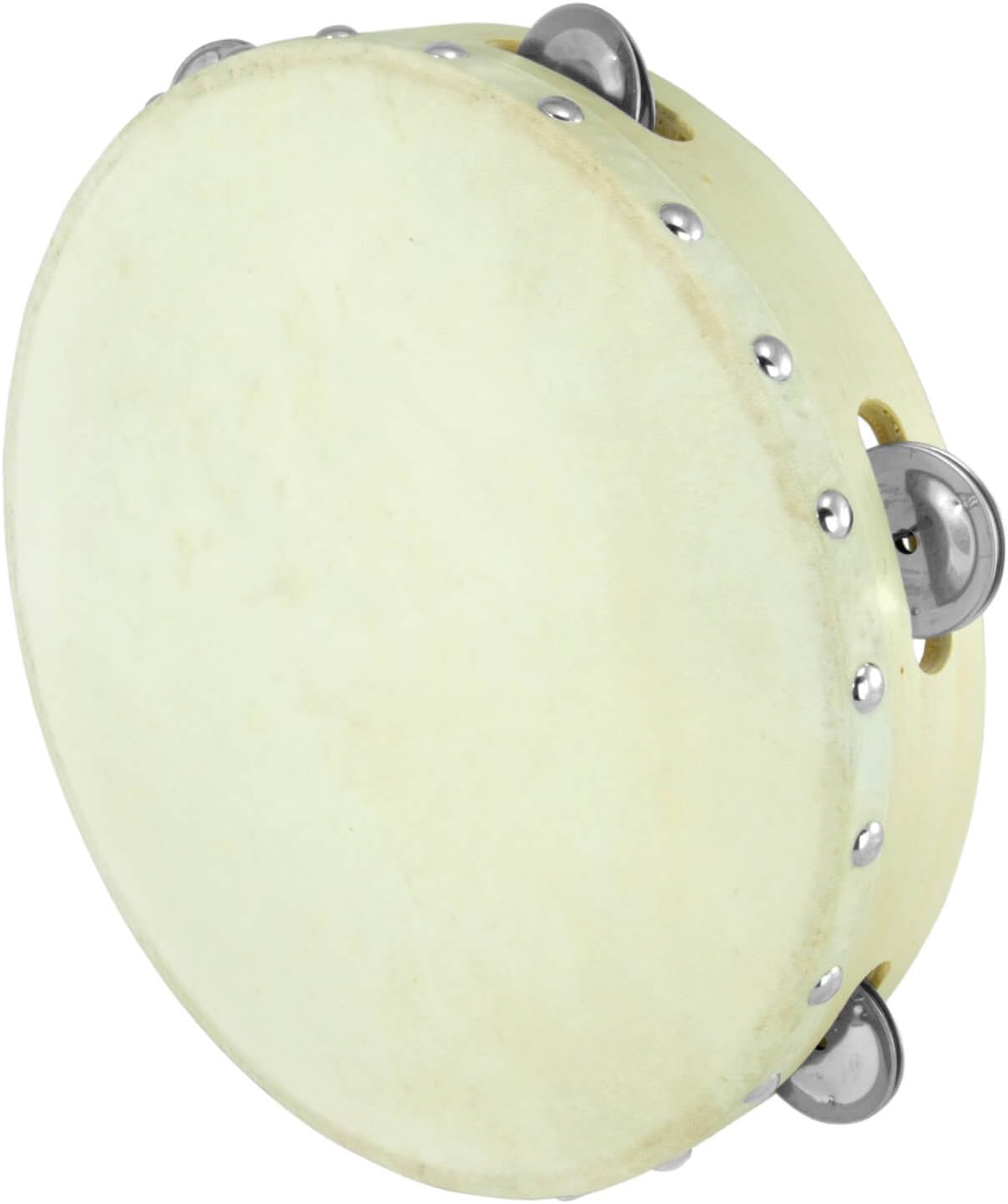 TIGER TAM91-10 10" Wooden Tambourine - Single Row - Natural, 10-inch - Image 3