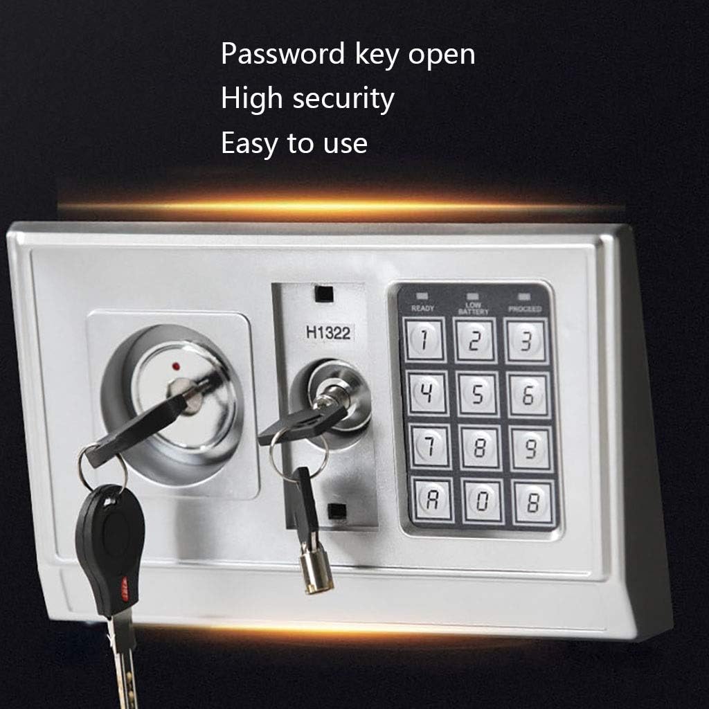 Mgo Safety Safe Digital Safe Electronic Steel Belt Keyboard Fireproof Password Lock Box Can Be Used for Home Office Hotel: Home & Kitchen
