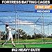 Fortress 10' x 10' x 35' Baseball Batting Cage Nets - #42 Heavy-Duty Net for Practice