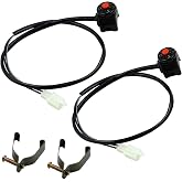 Universal Motorcycle Kill Stop Switch Horn Button Motorbike Switch Handlebar for ATV Dirt Bike 7/8inch 22mm (Pack of 2) (Red)