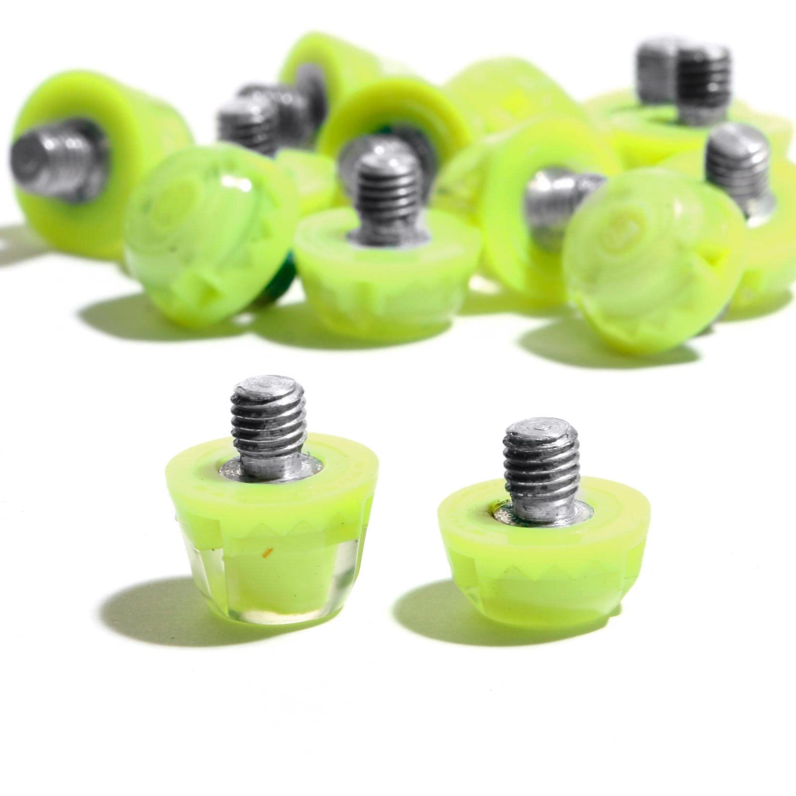 Genérico TPU Football Studs-14X Replacement Soccer Cleats for Football Shoes Standard Thread (Neon Yellow)