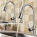 J-1006 Kitchen Bar Sink Brushed Nickel Single-Hole One Handle Pull Out and Down Two Dual Function Water Mode Sprayer Spout Touch On Faucet
