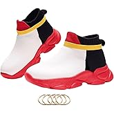 Loromodo White Black Sneakers for Boys Girls Shoes Running Birthday Gift Tennis Costume Shoes