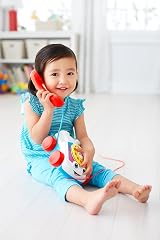Fisher-Price Chatter Telephone Toddler Pull Toy with Rotary Dial FGW66 view 7