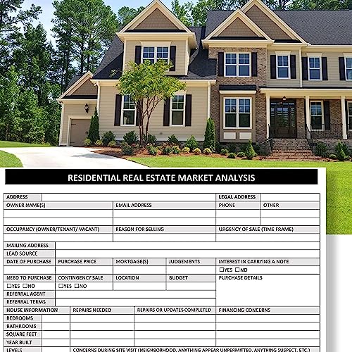Real Estate Agent Supplies Real Estate Market Analysis Notepad for
