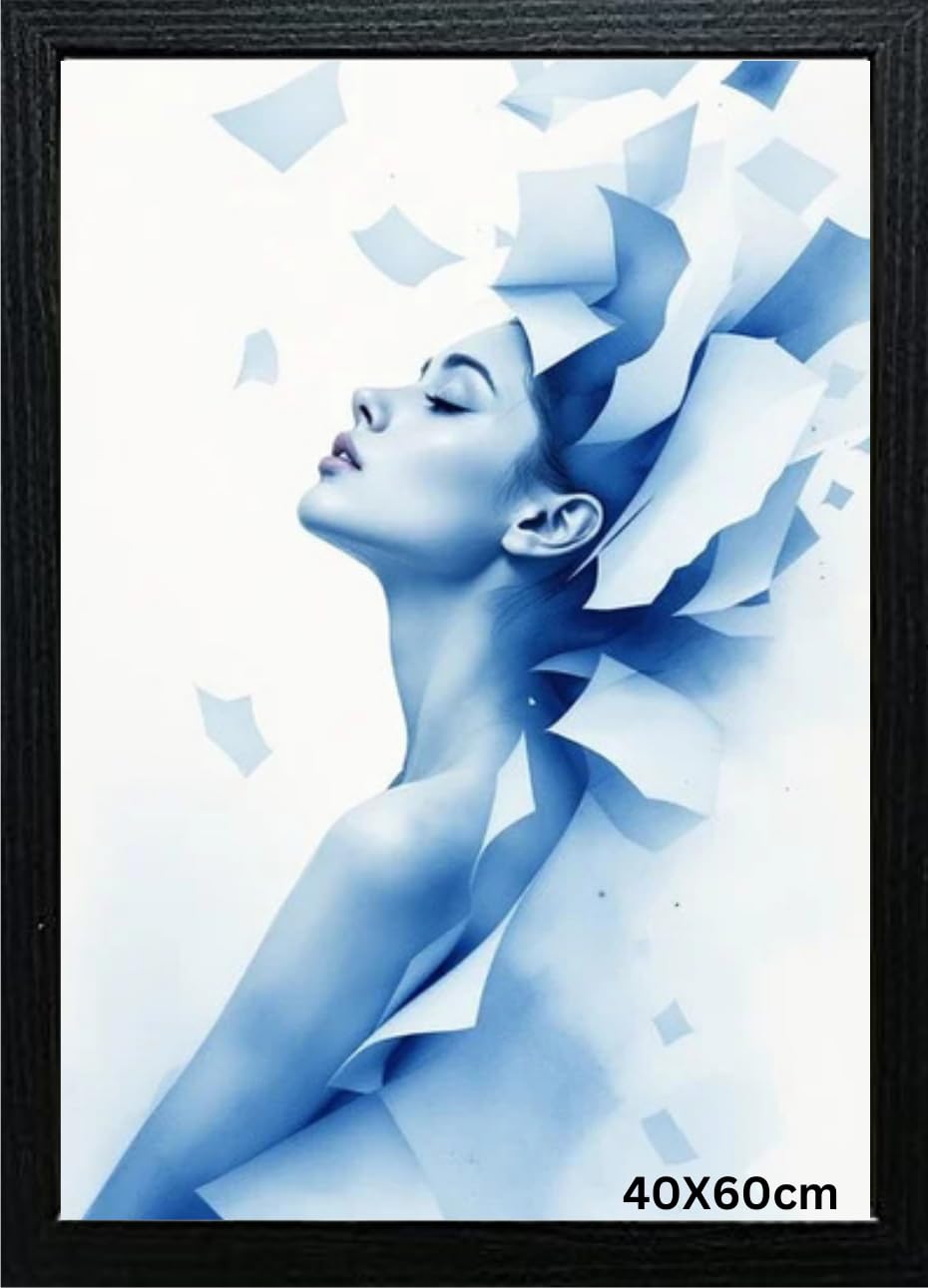 40X60cm poster Frame, Black 100% Solid MDF Frames,60x40 Photo Frames with Plastic Acrylic Glass,15.7inx23.6in Poster Frame for Wall Mounting, Black Frame