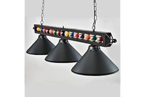 ETOTEN 59" Pool Table Light, Billiards & Pool Table Light Fixtures for 7' 8' 9' Table, Pool Table Lighting, Billiards Light for Snooker Table, Billiard Table, Game Room, Bar(Black)