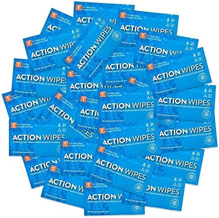 Action Wipes - 25 Pack - Individually Wrapped - Large (9"x10")