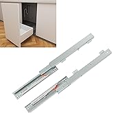 TMGSK Pair Undermount Drawer Slides Bottom Mount Pull Out Shelf Slider Under Mount Drawer Glides Full Extension Soft Close Drawer Runner Shelf Track for Kitchen Face Frame or Frameless Cabinet Drawer