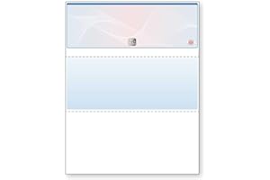 DocuGard Blue/Red Premier+ Top High Security Hologram Check Paper - New - 20 Security Features - Foil Hologram Fraud Prevention - Laser/Inkjet Printer Compatible - 500 Blank Business Checks (04571)