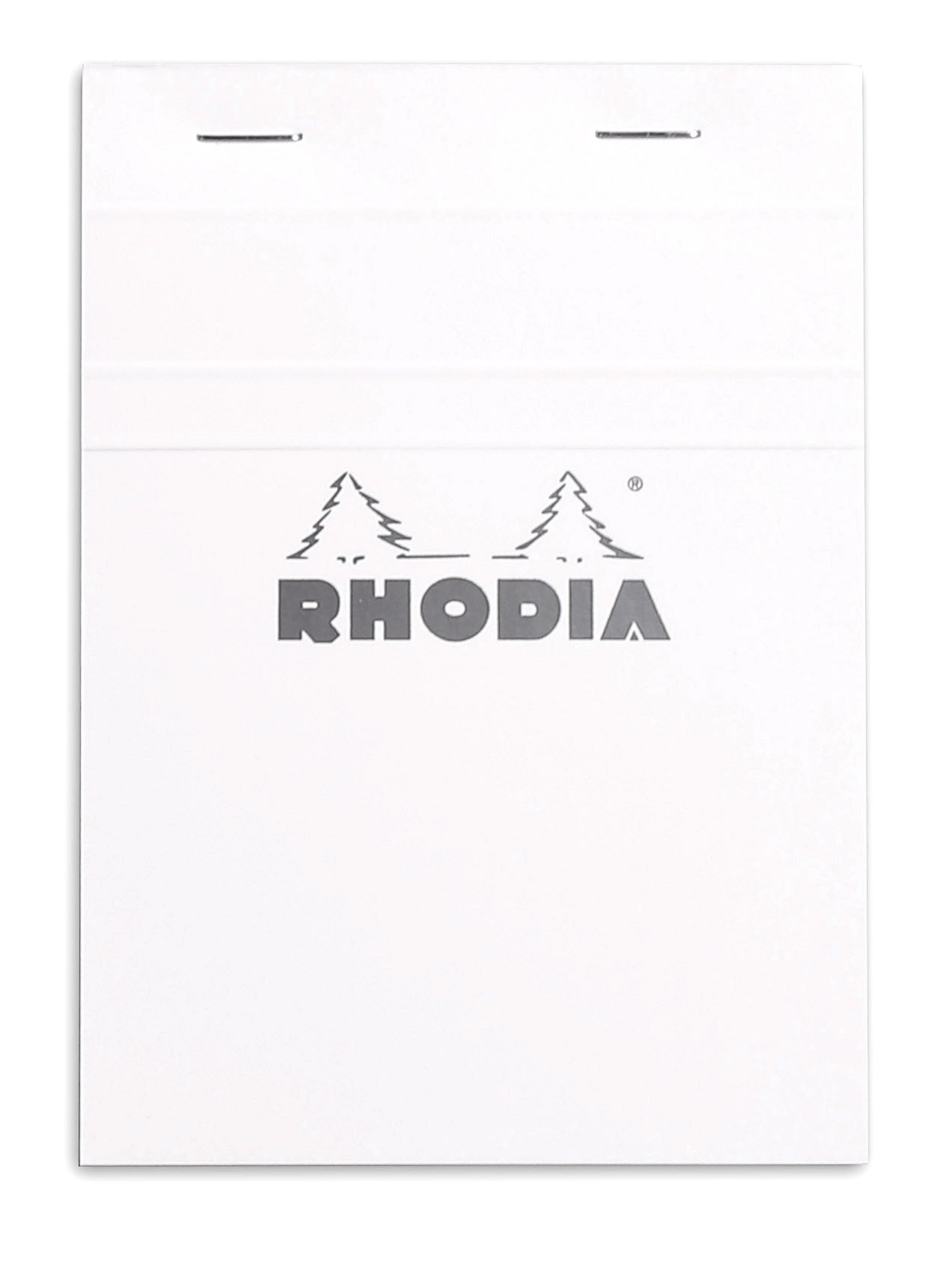 RHODIA 13601C - Stapled Notepad N°13 White - A6 - Lined - 80 Detachable Sheets - White Clairefontaine Paper 80 g/m - Soft, Resistant and Waterproof Coated Card Cover - Basics