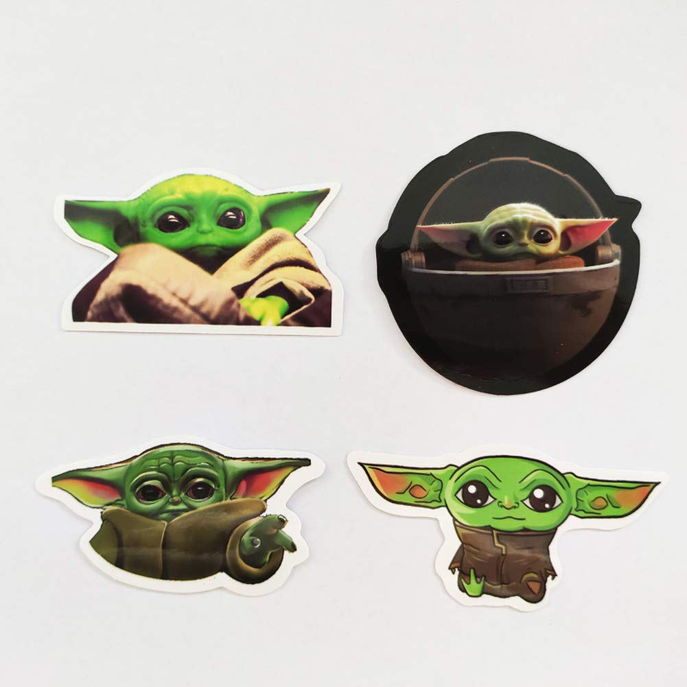 Lot De 10 Stickers Autocollants Vinyle Impermeables Mandalorian Baby Yoda Loisirs Creatifs Cuisine Maison Schoolofbabywearing Com