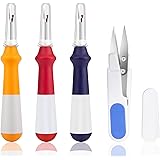 JIANYI Seam Ripper, Handy Grip Stitch Rippers Thread Remover Tool with One Trimming Scissor for Sewing Crafting Removing Hems