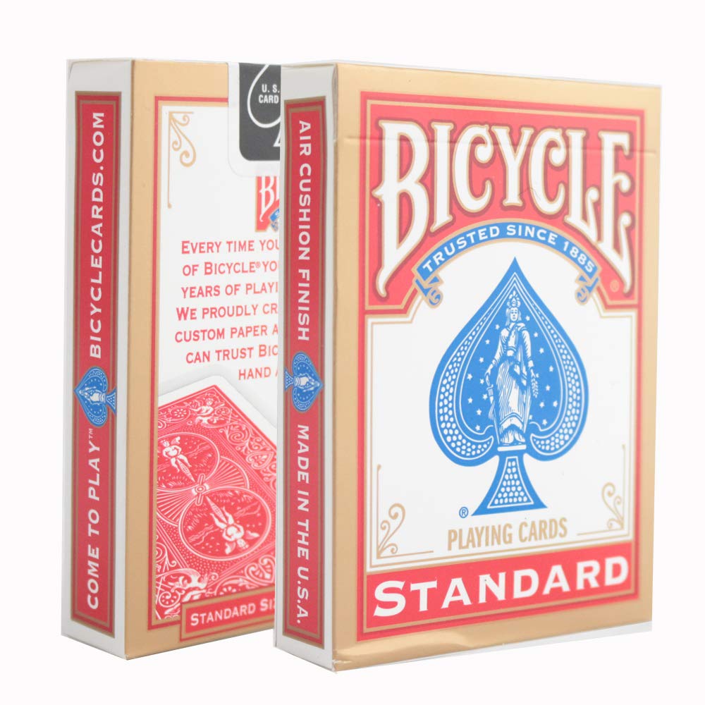 Bicycle Brand Invisible Deck - Famous Magic Card Trick - Includes Cipher Card Bag (Red)