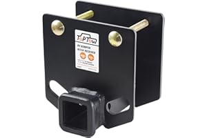 TOPTOW 63803 RV Bumper Hitch Receiver 2 inch Adapter Openning 3500 LBS Capacity Fits for 4 inch X 4 inch Square RV Rear Bumpers