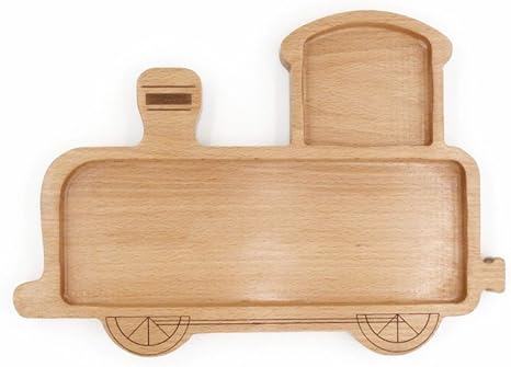 Amazon 純木の漫画フルーツプレートトレイ赤ちゃん木製ライスプレート創造的な木製食器 自動車タイプ 子ども用食器セット オンライン通販