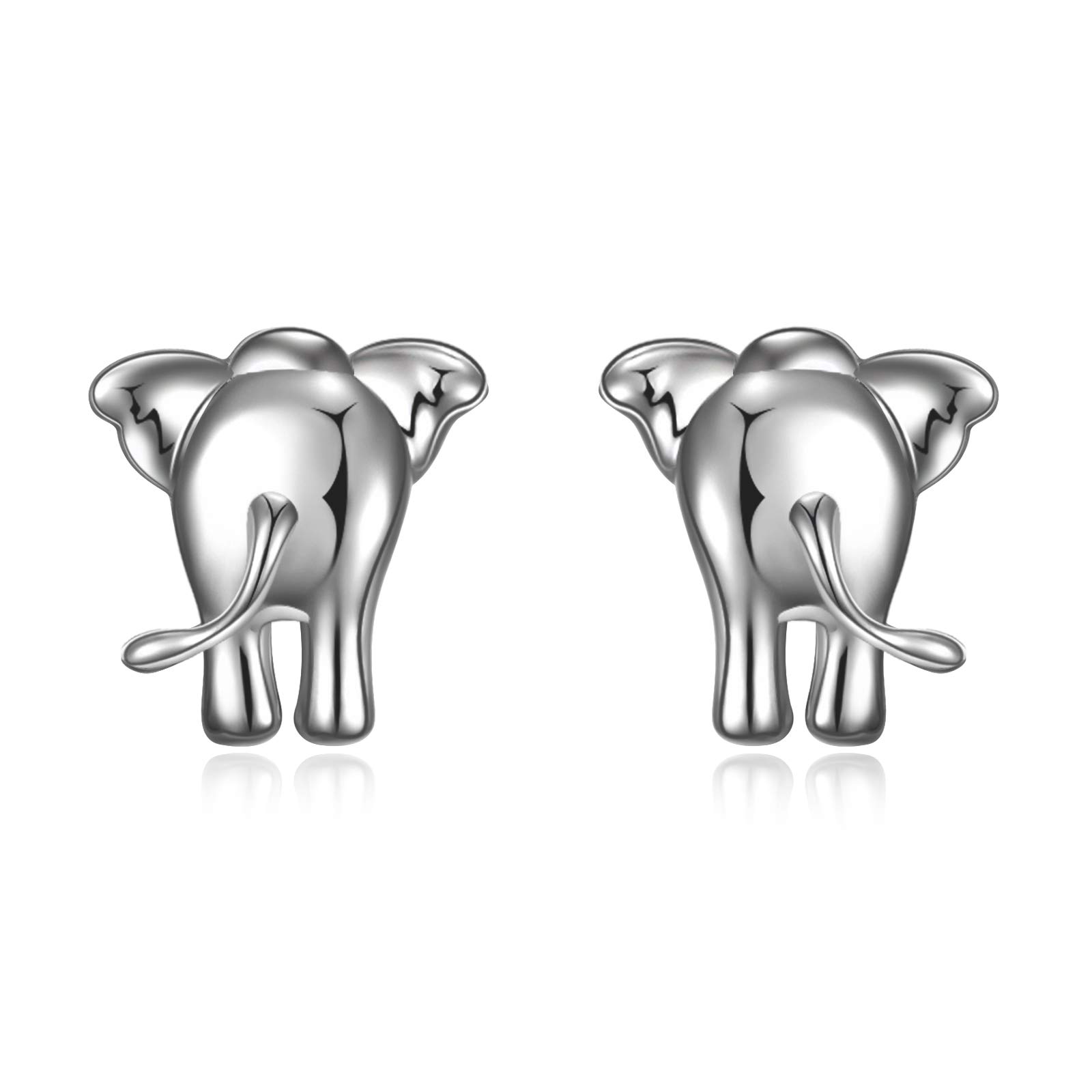 YFN Elephant Stud Earrings 925 Sterling Silver Fashion Jewellery Gifts for Women Girls