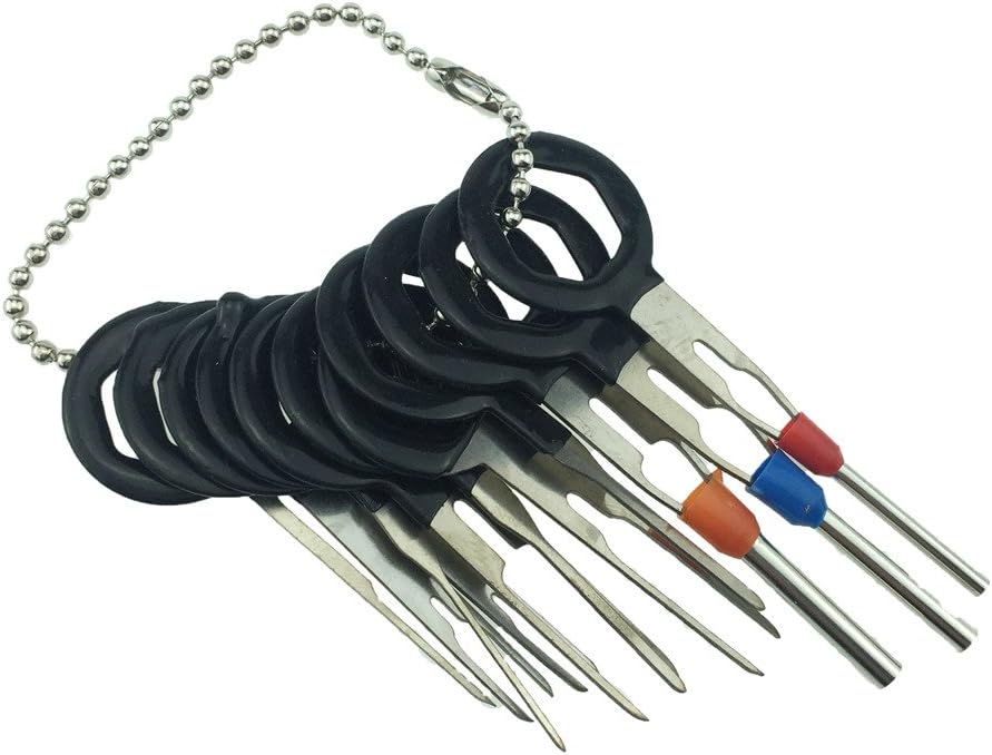 YOFE 11Pcs/Set Terminal Removal Tools Car Electrical Wiring Crimp Connector Pin Extractor Kit HT1317