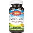 Carlson Labs Solar D Gems Natural Vitamin D3, 2000 IU, 120 Softgels