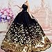 Beauty Clubs Fashion Princess Party Black Sequin Dress Wedding Clothes/Gown For Barbie Doll