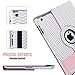 iPad 4 Case,iPad 2 Case,iPad 3 Case, BENTOBEN Apple Pencil Holder 360 Rotating Magnetic Smart Cover Auto Sleep and Wake Up Premium Synthetic Leather with Kickstand [Patented Pattern],Rose Gold