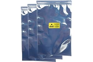 SEADASYOON Anti Static Bags, 25pcs Large Resealable ESD Bags 7.87x11.8in with Labels for GPU Hard Drive SSD HDD and Electronic Device