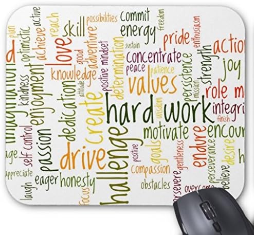 Fioieypo Standard Gaming Mousepad Motivational Words Mousepad