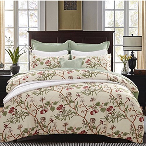 image for Yaheeda Flower Duvet Cover Set, Floral Cotton Imitation Printed Revers
