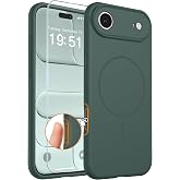 comfeel for iPhone Air Case (Camera Control Cover) (Compatible with MagSafe) Full Camera Protection with Screen Protector, Silicone Shockproof Drop Protective Phone Case,Leaf Green