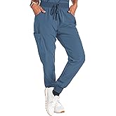 Reebok Womens Scrub Pants - Lightweight Performance Stretch Medical Bottoms, Relaxed Fit Cargo Jogger Scrubs for Women