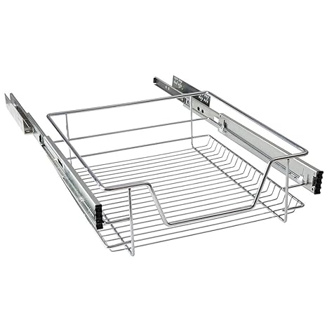 MCTECH Küchenschublade Teleskopschublade Schrankauszug Schlafzimmerschränke Küchenschrank Vollauszug Schublade (50cm)