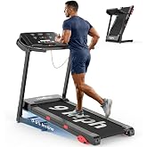 THERUN Incline Treadmill, Running Treadmills with Incline, Foldable Treadmills Heart Rate Sensors, 18&Prime;LED Display Manual Adjustment, 3.0HP Treadmill for Indoor Fitness Workouts