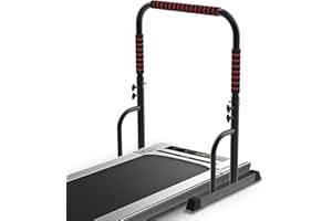 LANGRUI Adjustable Walking Pad Handle only, 19.7 inch Wide, 46 inch Max Height, Black/Red