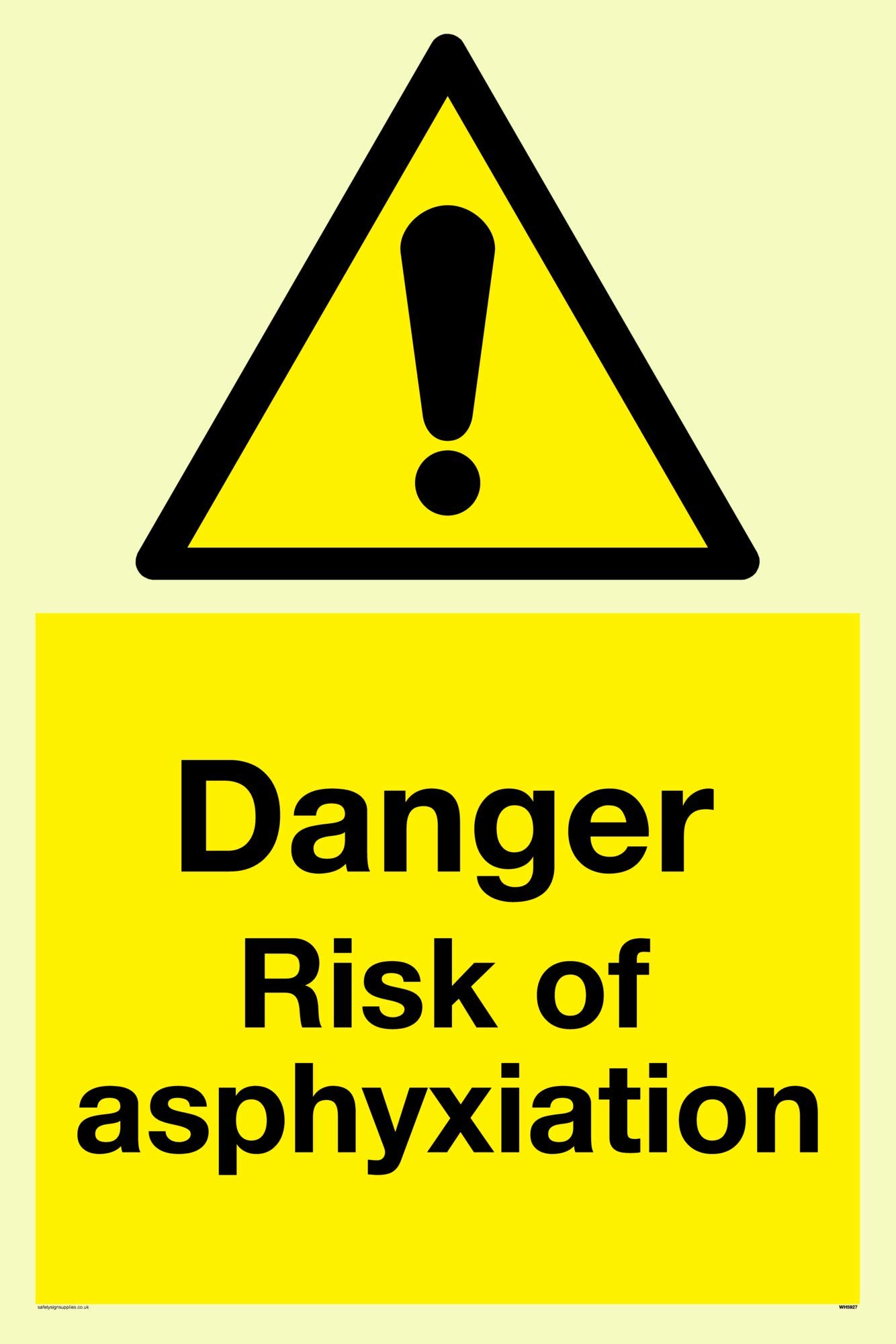 Danger risk of asphyxiation